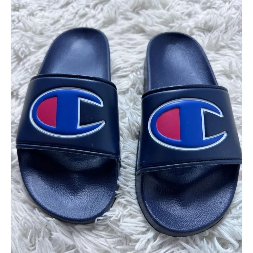 BNWOT Blue Champion Slides Size 2 Boys